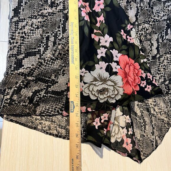 NWT INC International Concepts 20W Plus Floral Snake Print Lined Flowy Skirt - Picture 9 of 11